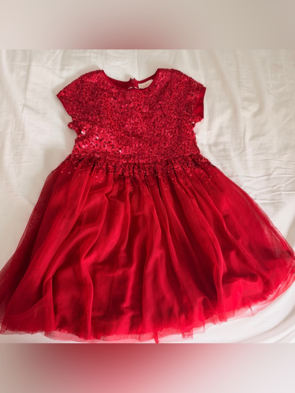 Red Sequin Tulle Party or Christmas Dress for Girls Baby Boden 7-8Y